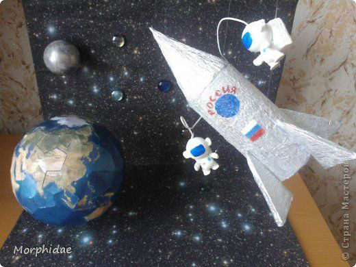 простые поделки в детский сад на День Космонавтики 5