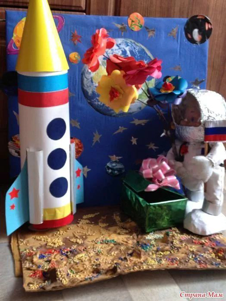 поделки в детский сад на День Космонавтики своими руками фото 10